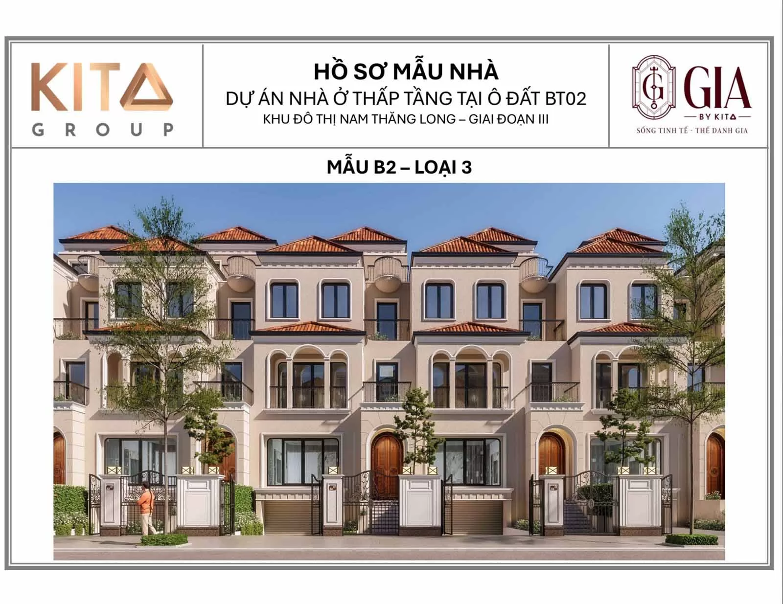 Thiết kế mẫu nhà B2 phân khu BT02 Ciputra