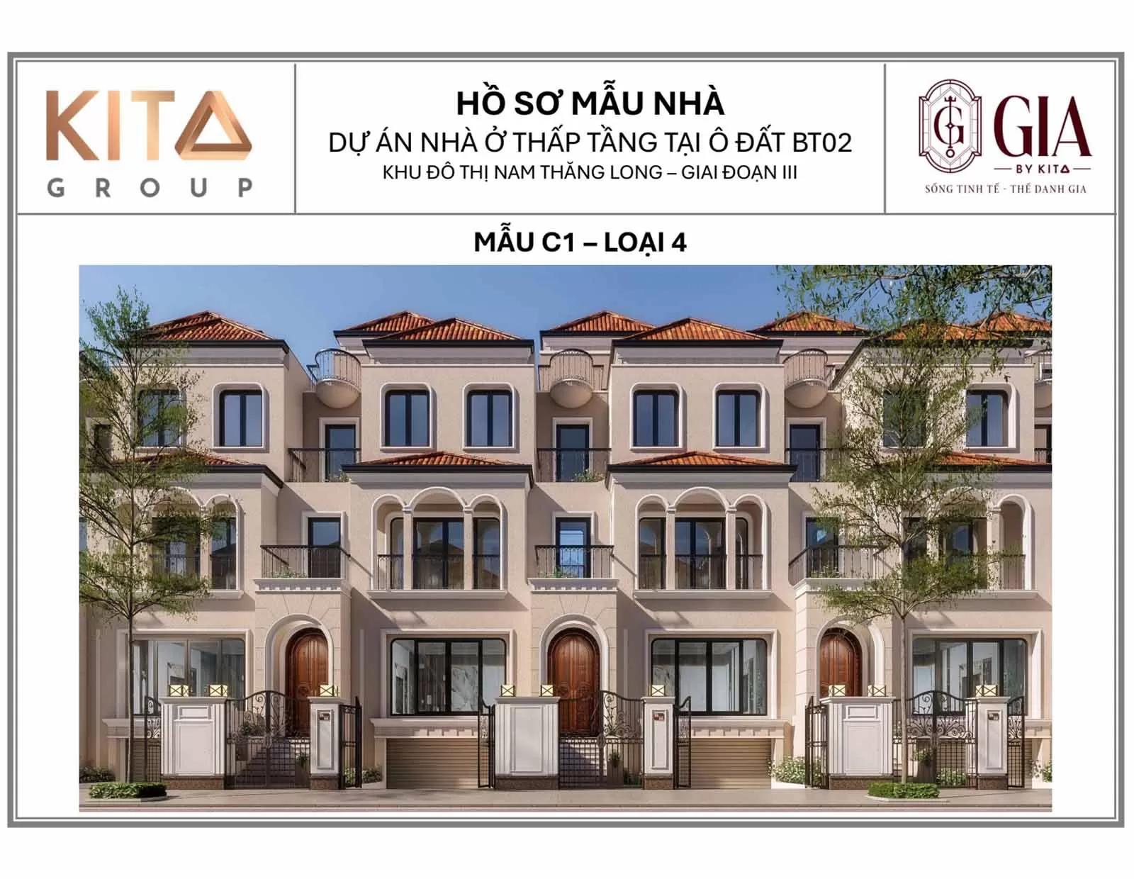 Thiết kế mẫu nhà C1 phân khu BT02 Ciputra