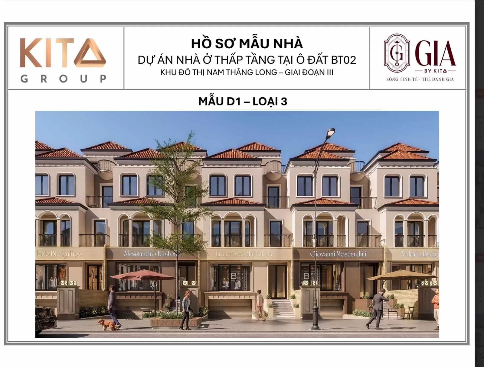 Thiết kế mẫu nhà D1 phân khu BT02 Ciputra