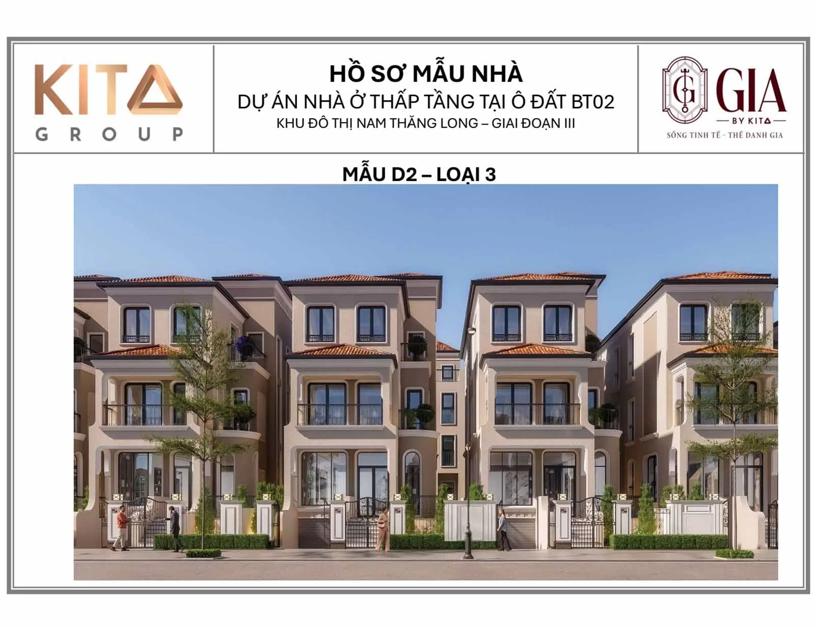 Thiết kế mẫu nhà D2 phân khu BT02 Ciputra