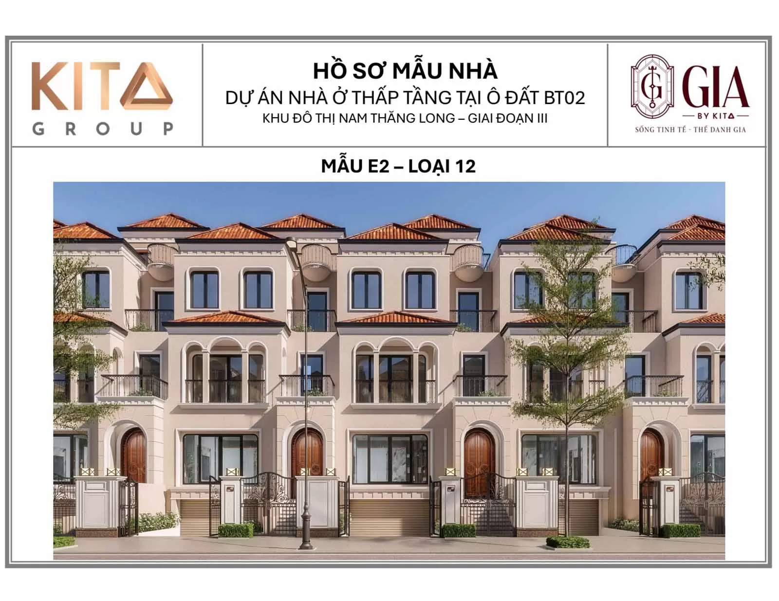 Thiết kế mẫu nhà E2 phân khu BT02 Ciputra