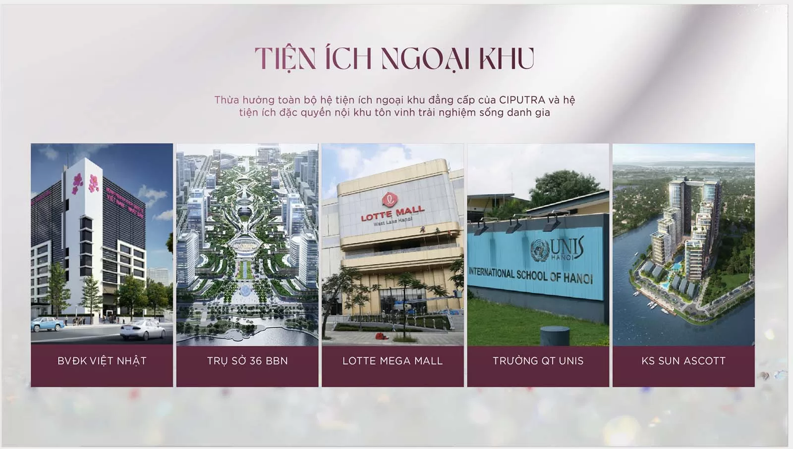 Tiện ích ngoại khu đẳng cấp tại Khu đô thị Ciputra Tây Hồ