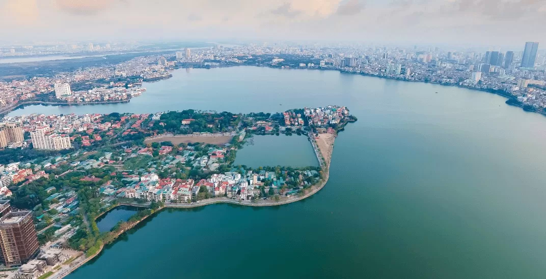 View Hồ Tây từ trên cao