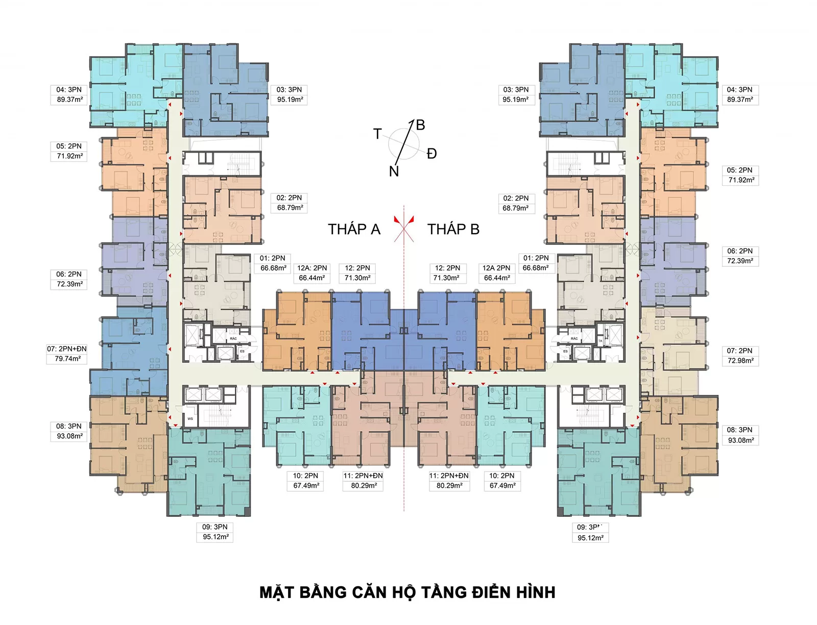Mặt bằng chung cư Moonlight 1 An Lạc Green Symphony
