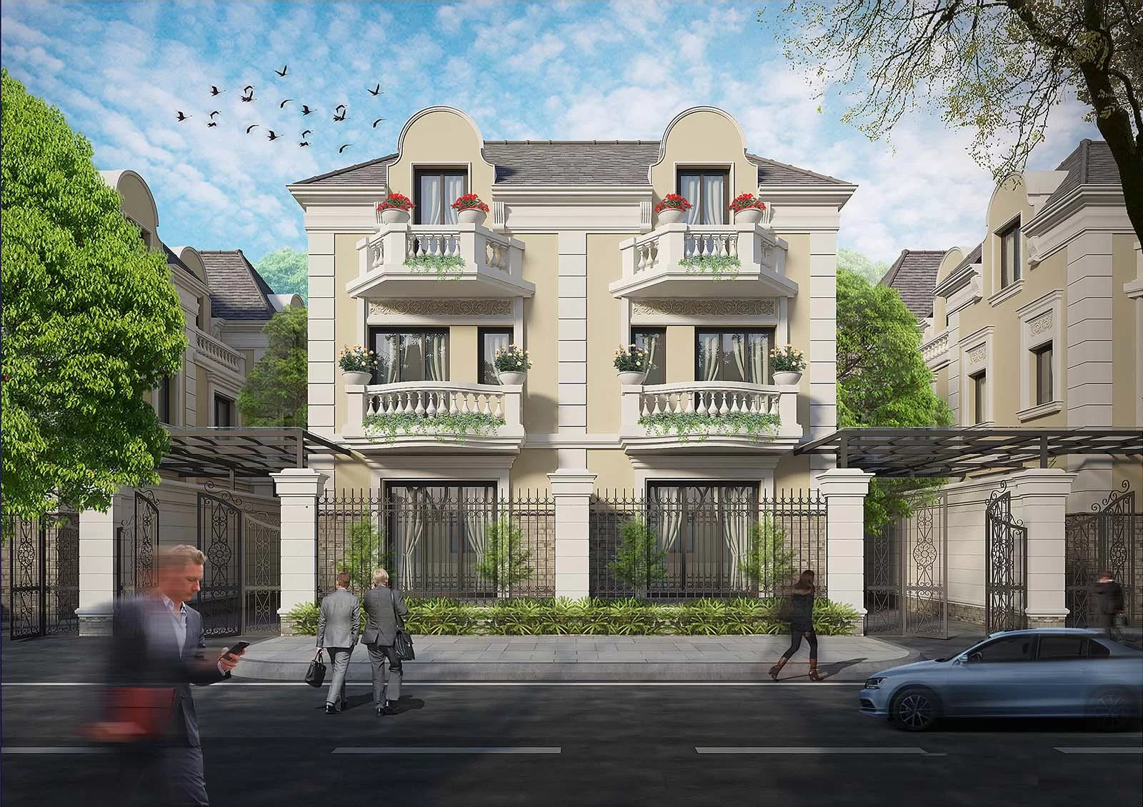 Thiết kế căn Biệt Thự Song Lập 170m2 KĐT An Lạc Green Symphony