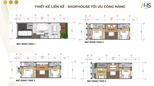 Mặt bằng Nhà phố Shophouse An Lạc Green Symphony