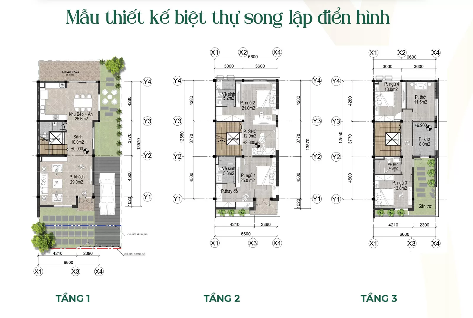 Thiết kế Biệt Thự Song Lập Hà Đô Charm Villas
