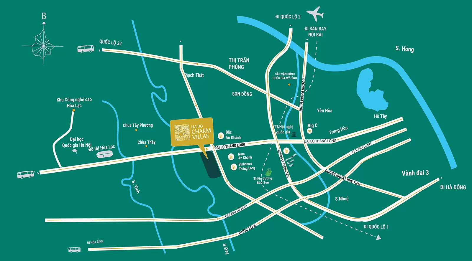 Vị trí và tiện ích dự án Hà Đô Charm Villas