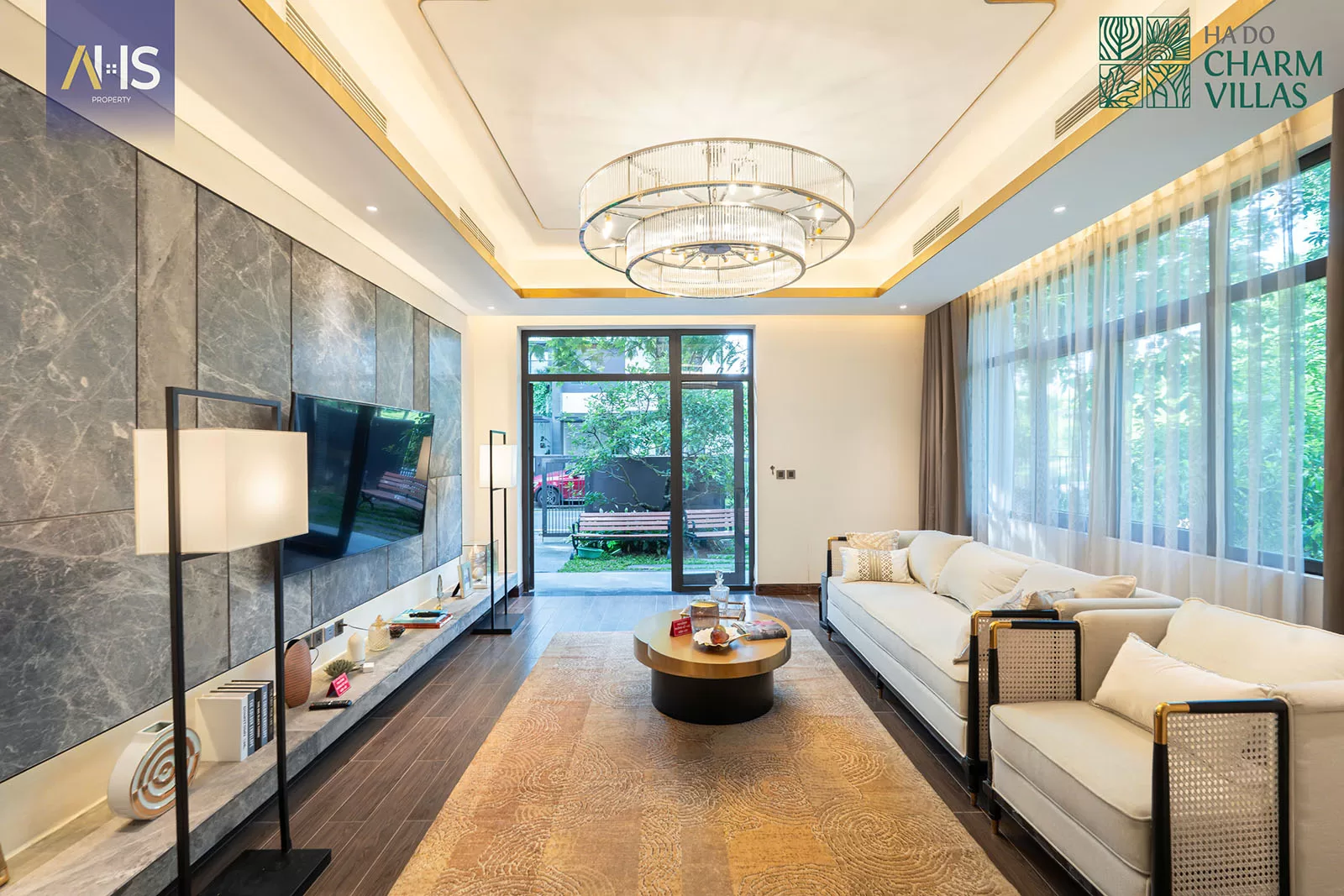 Nhà mẫu Phòng Khách Biệt Thự Hà Đô Charm Villas