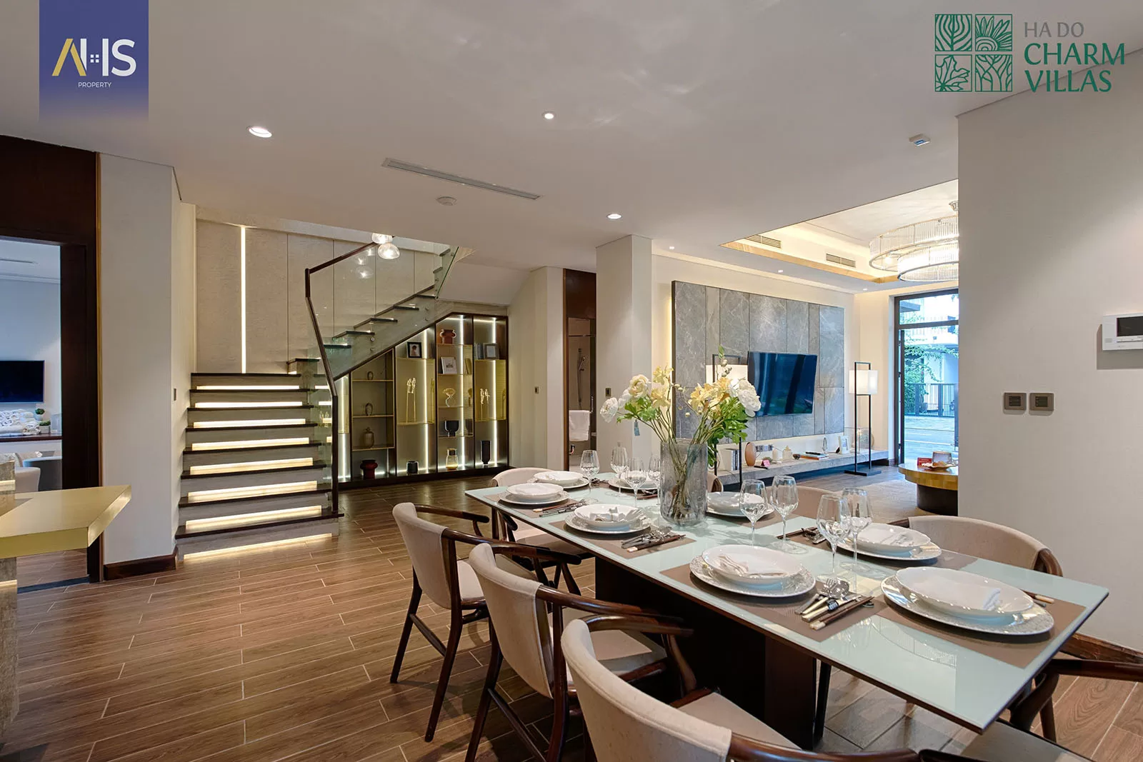 Nhà mẫu Phòng Khách Biệt Thự Hà Đô Charm Villas