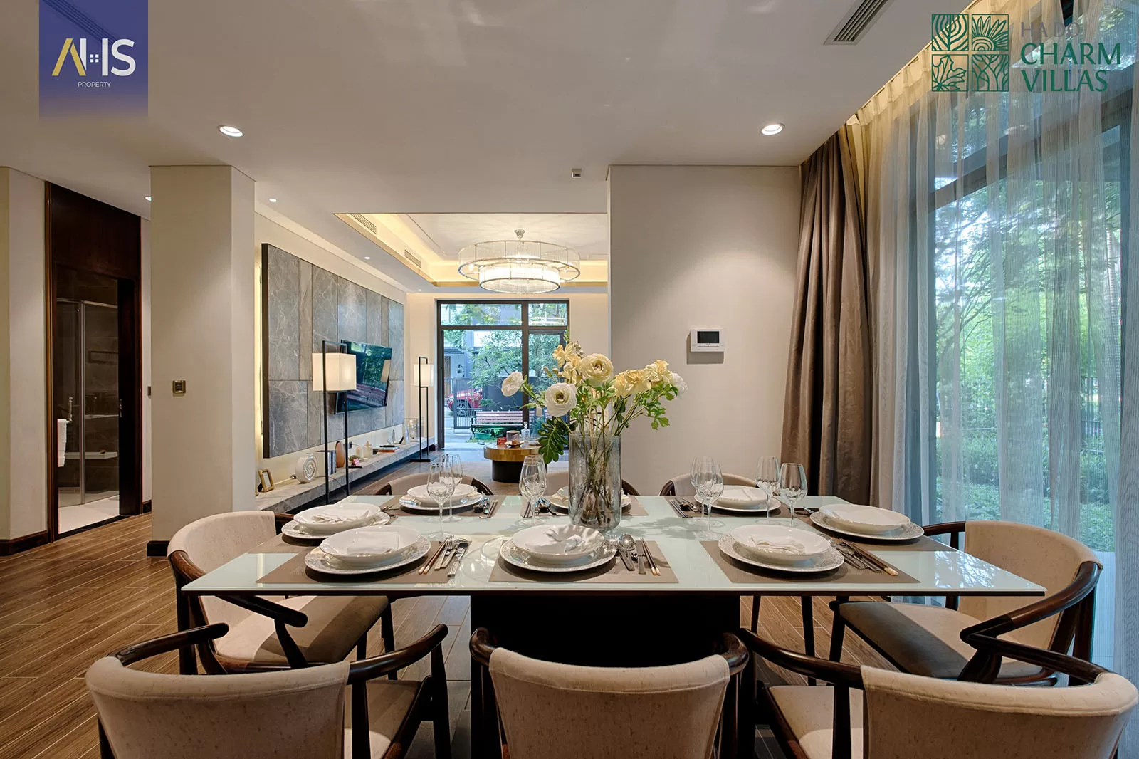 Nhà mẫu Phòng Khách Biệt Thự Hà Đô Charm Villas