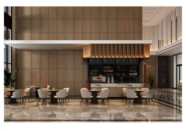 Quầy cafe tại văn phòng bán hàng