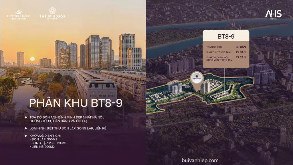 Mặt Bằng Ciputa Các Phân Khu