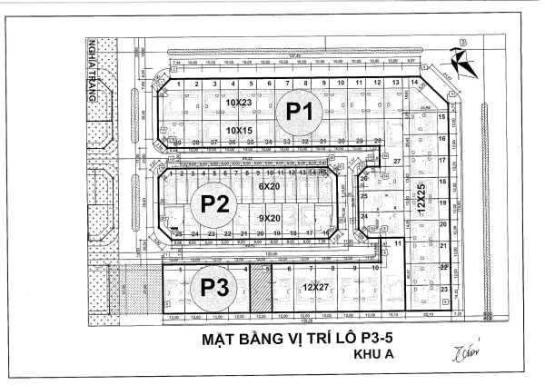 Thiết kế vị trí mã căn 05-P3 biệt thự khu P Ciputra