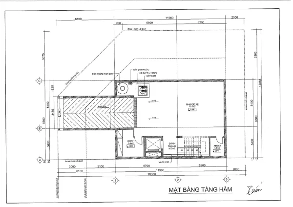Thiết kế tầng hầm mã căn 25-P2 biệt thự khu P Ciputra