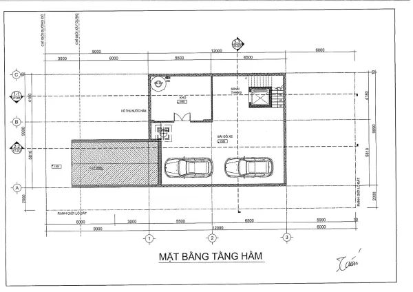 Thiết kế tầng hầm mã căn 05-P3 biệt thự khu P Ciputra