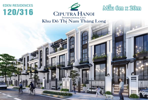 Mẫu nhà 6mx20m biệt thự khu P Ciputra