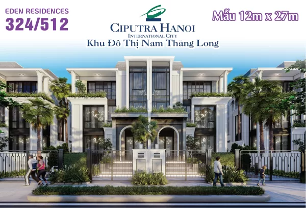 Mẫu nhà 12mx27m biệt thự khu P Ciputra