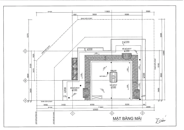 Thiết kế tầng mái mã căn 25-P2 biệt thự khu P Ciputra