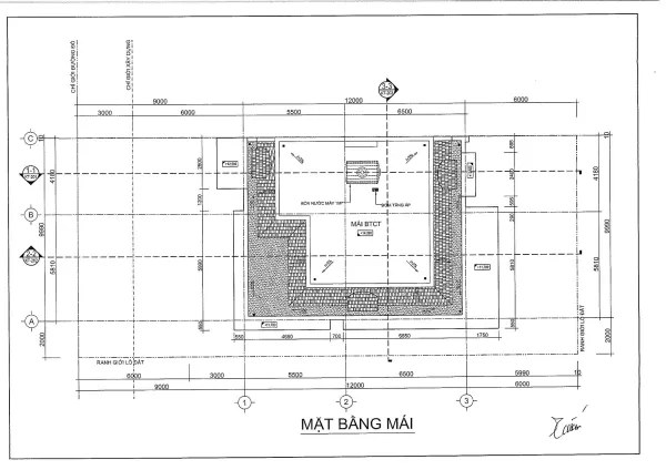 Thiết kế tầng mái mã căn 05-P3 biệt thự khu P Ciputra