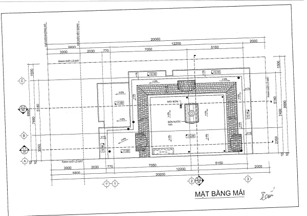 Thiết kế mặt bằng mái mã căn 19-P2