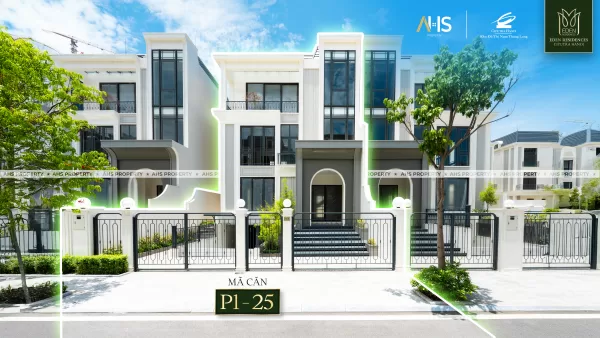 Hình ảnh mặt tiền thiết kế của mã căn P1-25 dự án nhà biệt thự khu P Ciputra
