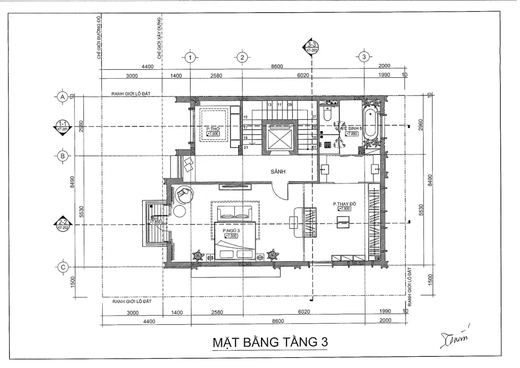 Bán biệt thự ciputra 126m2 mặt bằng tầng 3