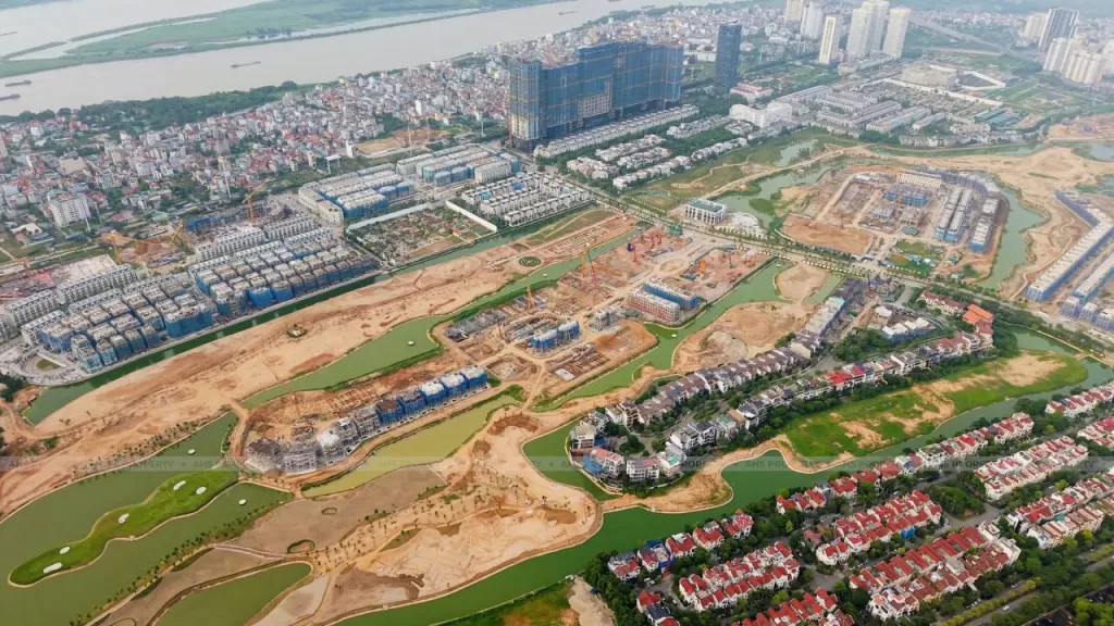 Tiến độ xây dựng công viên 66ha tại Ciputra