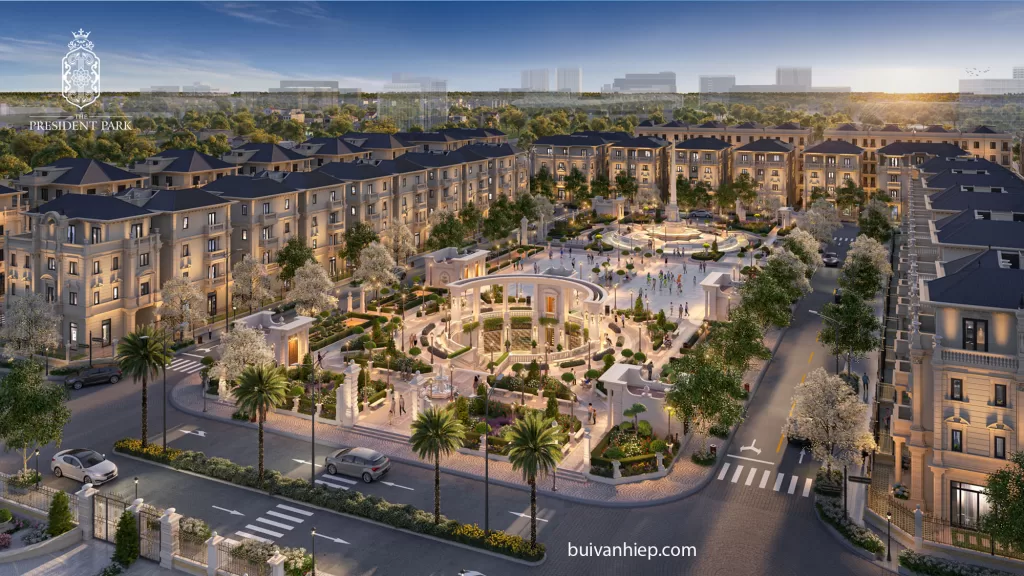 cảnh quan rộng tới 7181m2 The President Park Mễ Trì cảnh quan rộng tới 7181m2 The President Park Mễ Trì