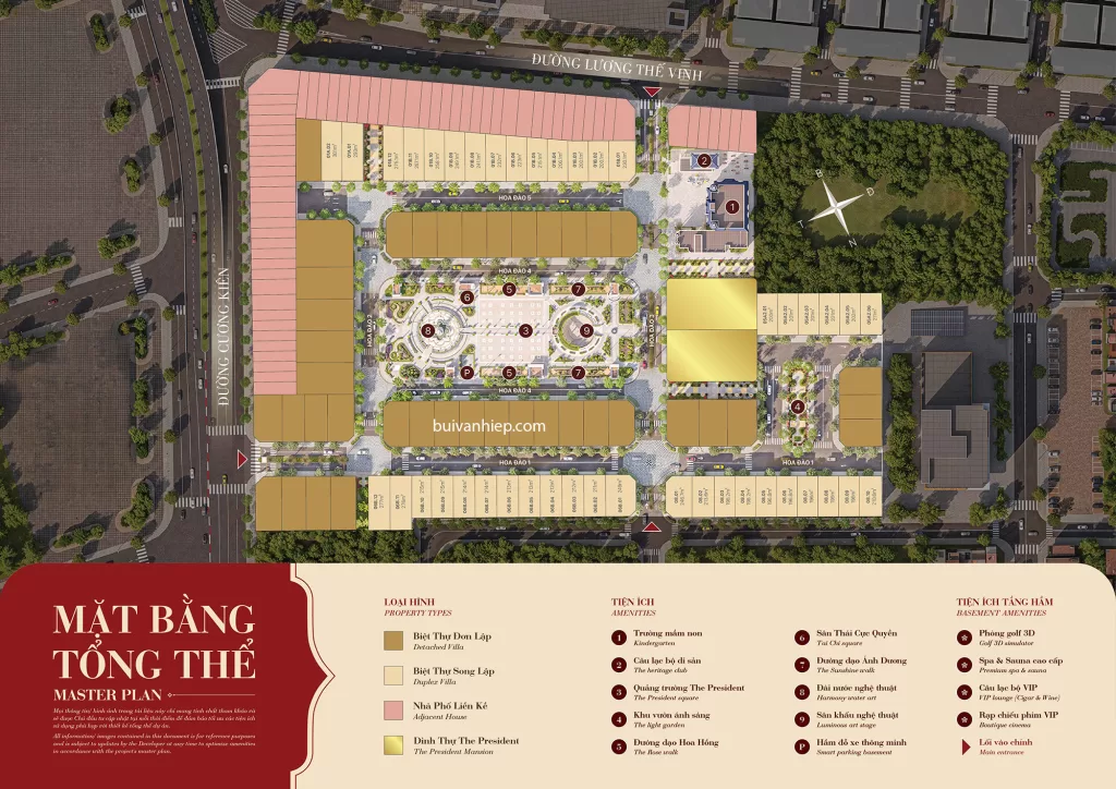 The President Park Mễ Trì Giá Bao Nhiêu mặt bằng