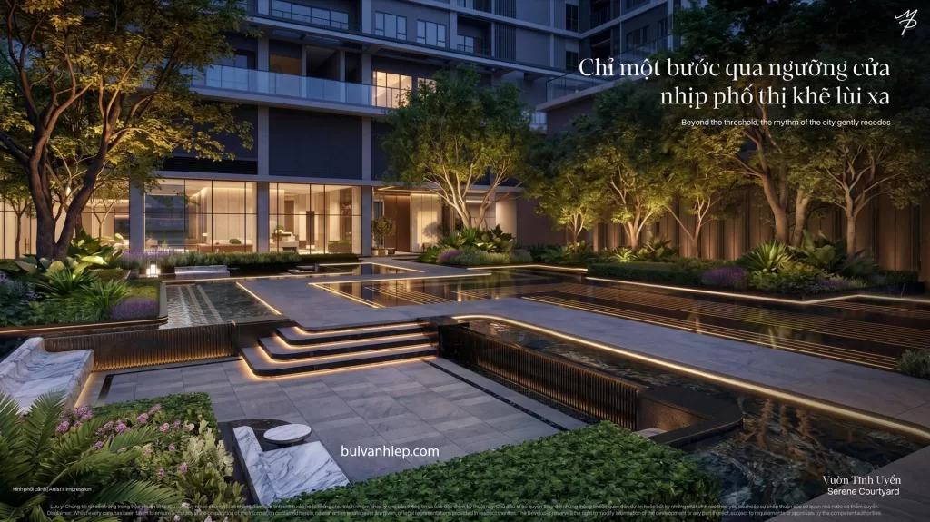 Vườn tĩnh uyển tại Maison Privée Ciputra