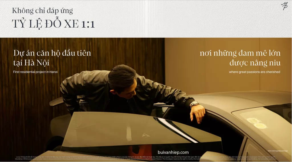 Tỷ lệ đỗ xe 1:1 Maison Privée Ciputra