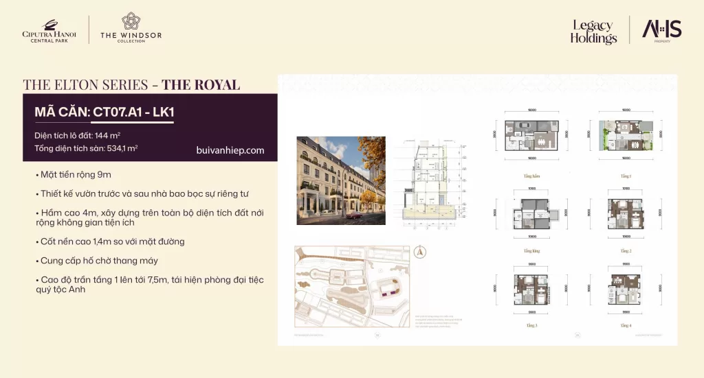 Giá Bán The Windsor Collection Ciputra Thiết kế căn Liền kề 144m2 Giá Bán The Windsor Collection Ciputra Thiết kế căn Liền kề 144m2