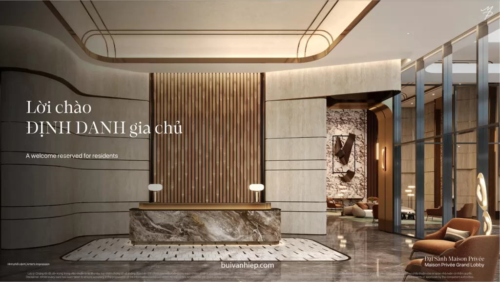 đại sảnh đón cư dân Maison Privée Ciputra