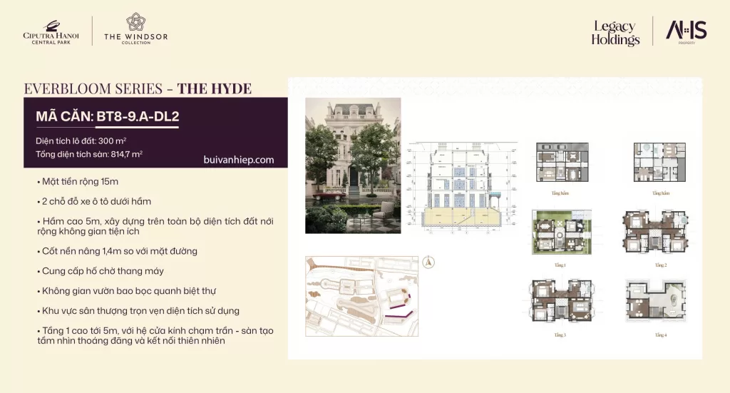 Giá Bán The Windsor Collection Ciputra Thiết kế căn Biệt Thự Đơn Lập 300m2 Giá Bán The Windsor Collection Ciputra Thiết kế căn Biệt Thự Đơn Lập 300m2