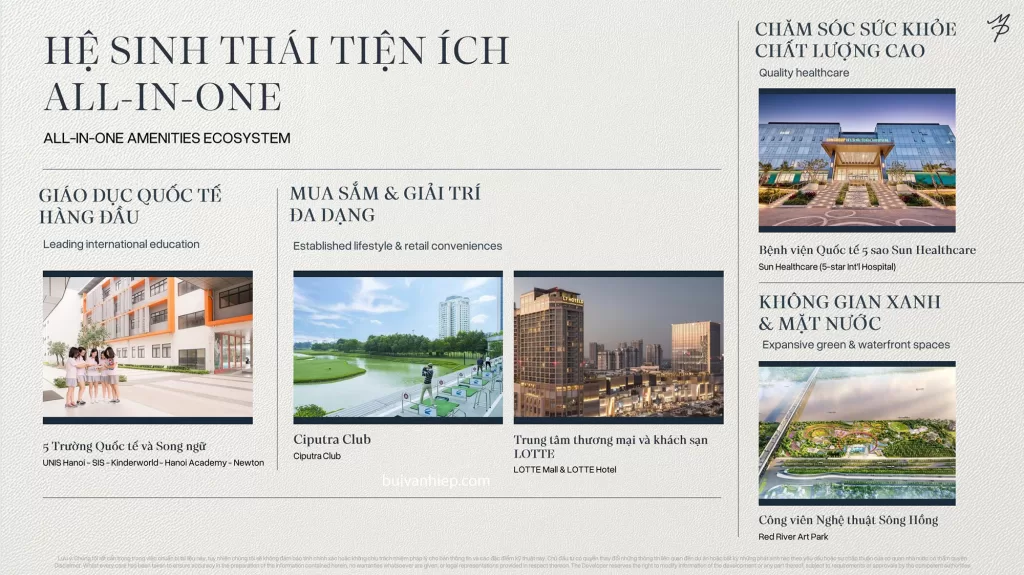 Tiện ích nội, ngoại khu Maison Privée Ciputra
