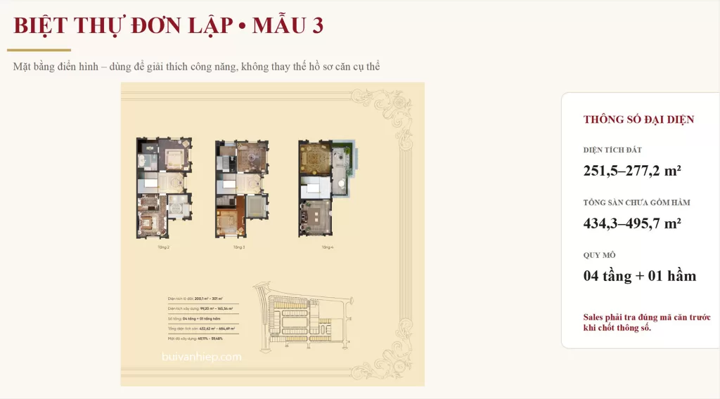 Biệt Thự Đơn Lập The President Park Mễ Trì mẫu 3 Biệt Thự Đơn Lập The President Park Mễ Trì mẫu 3