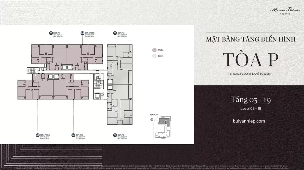 Mặt bằng điển hình Maison Privée Ciputra