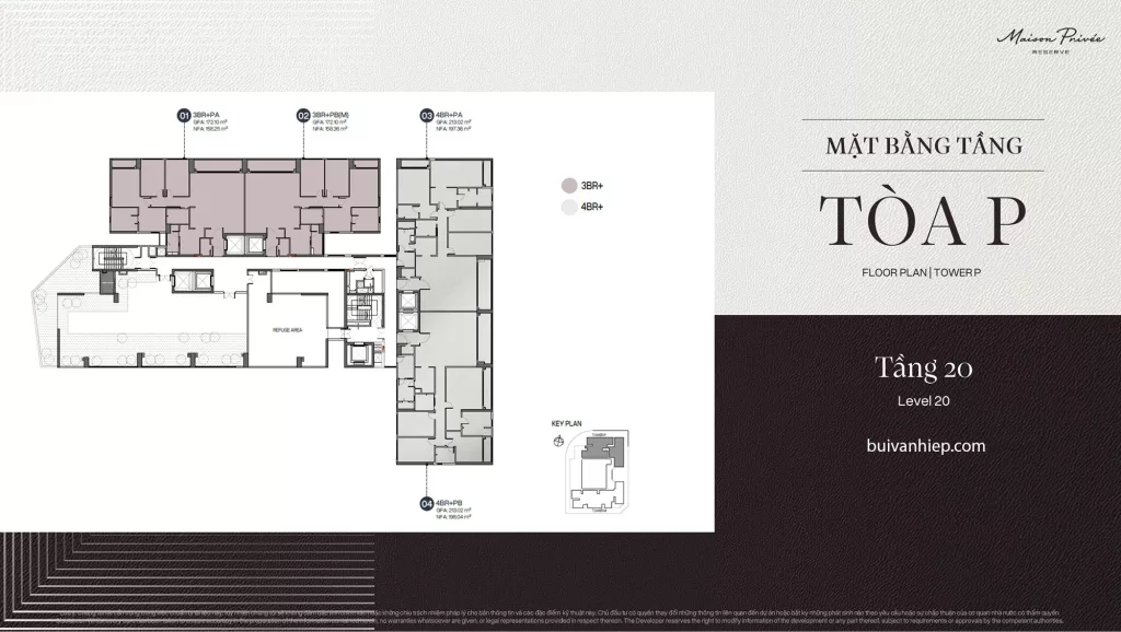 Mặt bằng điển hình T20 Maison Privée Ciputra